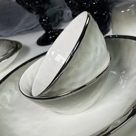 Lenardi 122-132 Набор из 6 салатников 11,5х11,5х4,5см TORONTO GREY в под.уп.(х12)Фарфор