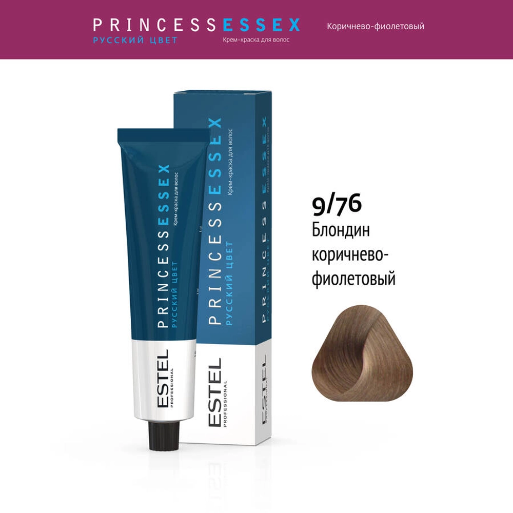9/76 краска для волос, блондин коричнево-фиолетовый (нежная лилия) / ESSEX Princess 60 мл