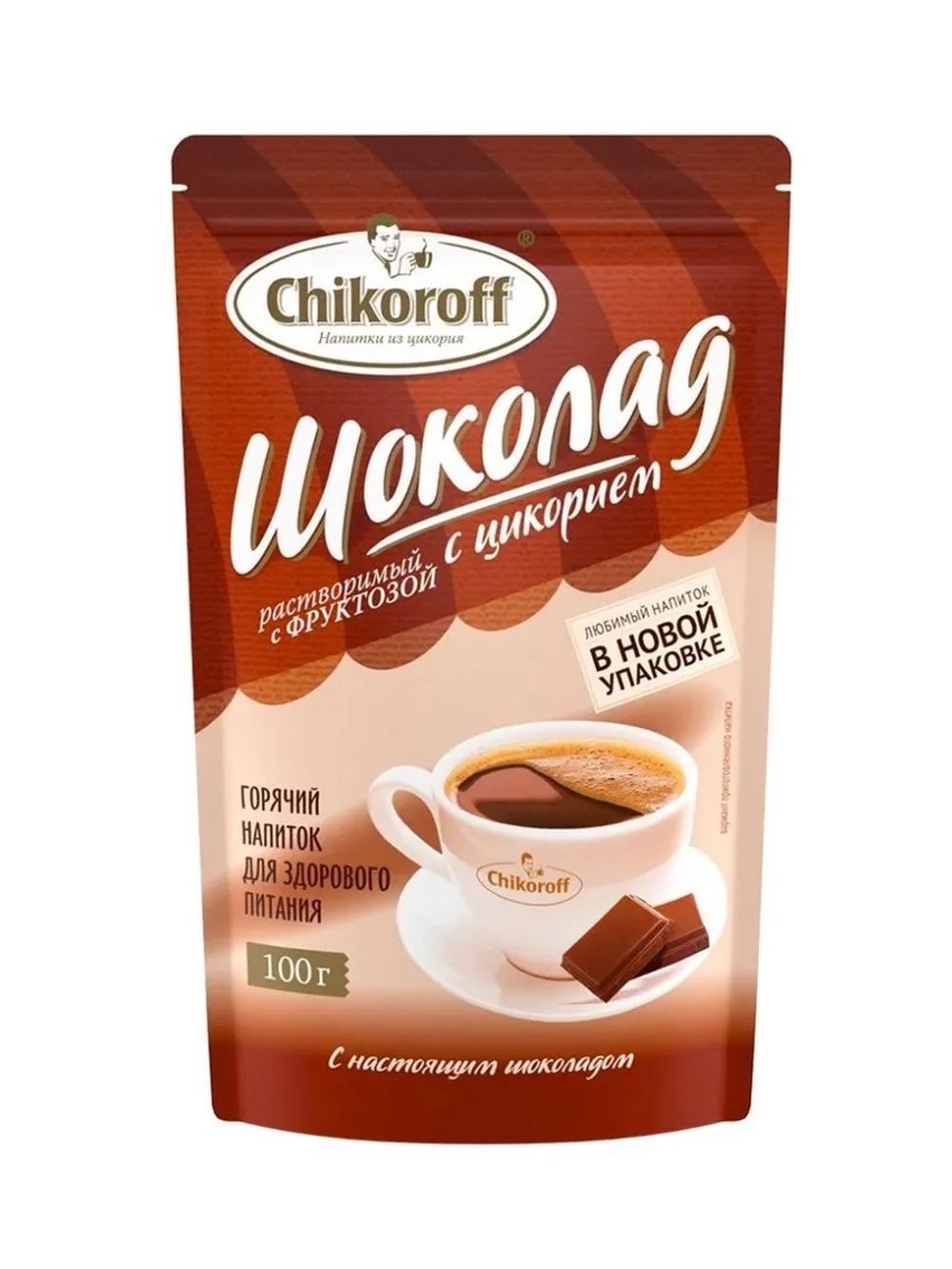 Напиток ЦИКОРИЯ растворимый шоколад с фруктозой 100г
