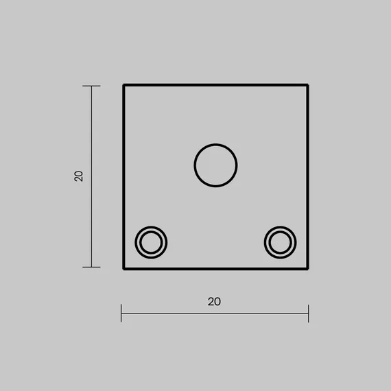 Комплект заглушек (для профиля 20x20) 2 шт., ALM-2020B-EC 642077 Led Strip 642077