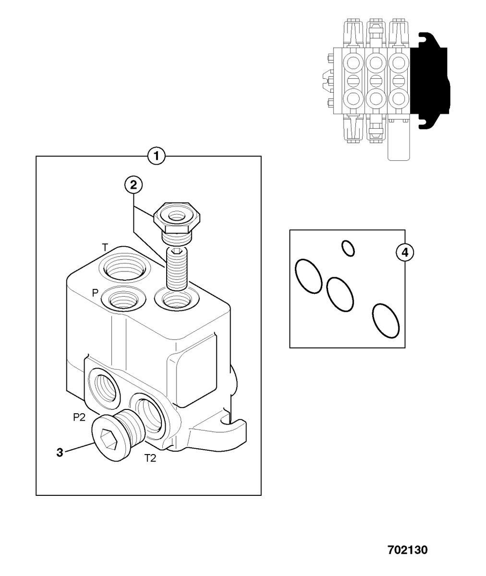 Секция гидрораспределителя JCB 25/221856