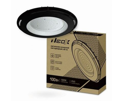 Светильник светодиодный складской LHB-02 100Вт 120гр 230В 5000К 10500лм 105лм/Вт IP65 без пульсации NEOX 4690612042626