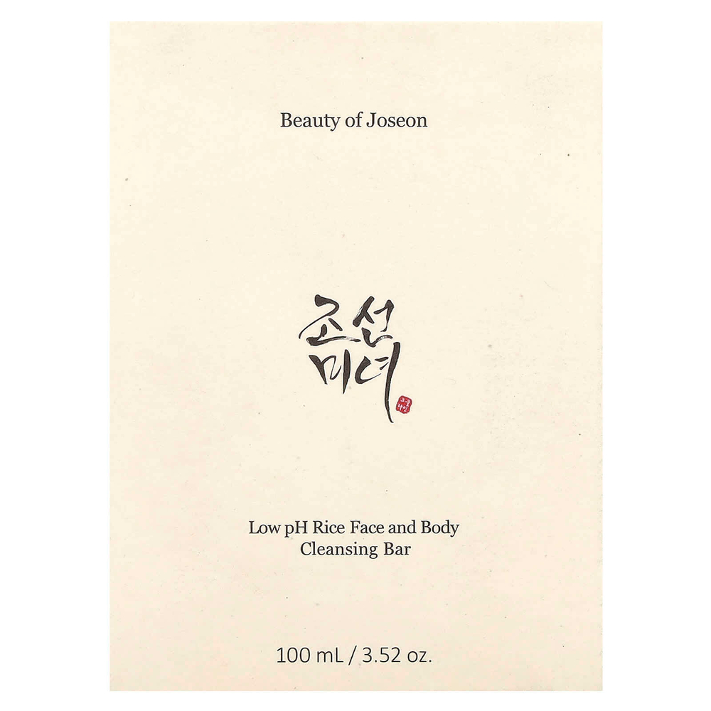 Beauty of Joseon, Очищающее мыло с рисом для лица и тела с низким уровнем pH, 100 мл (3,52 унции)