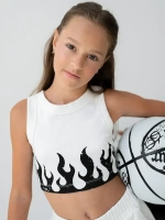 Спортивный костюм для девочки в сад топ и шорты