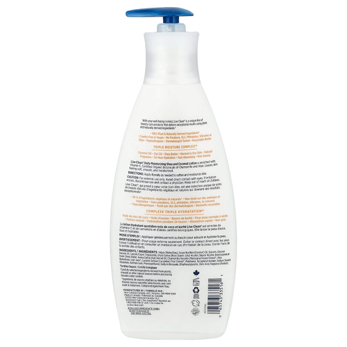 Live Clean, увлажняющий лосьон для тела для ежедневного применения, ши и кокос, 532 мл (18 жидк. унций)