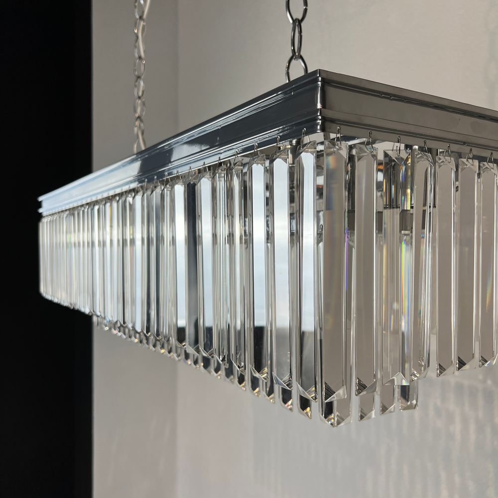 Люстра Rh 1920S Odeon Clear Glass Fringe Chrome 100 By Imperiumloft