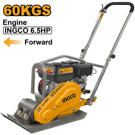 Виброплита бензиновая INGCO GCP060-2 INDUSTRIAL 60 кг 4,8 кВт (6,5 л.с.)