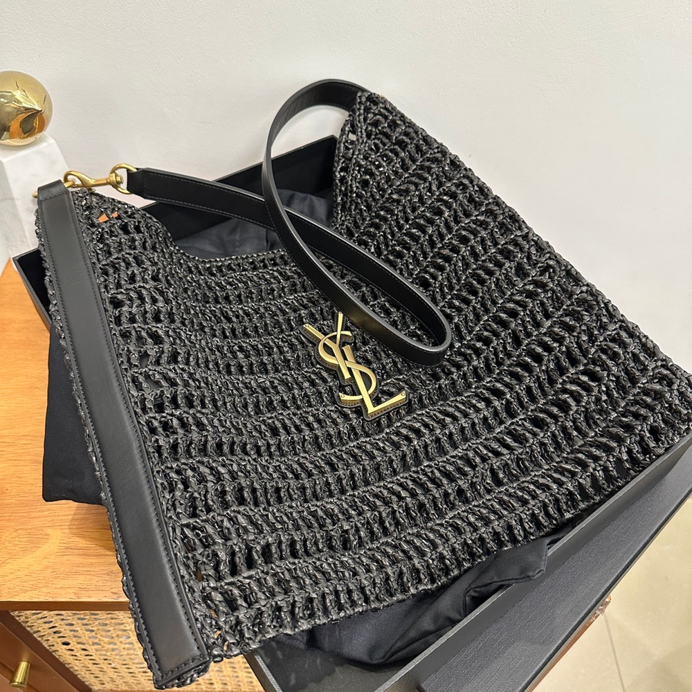 Saint Laurent Oxalis Bag In Raffia