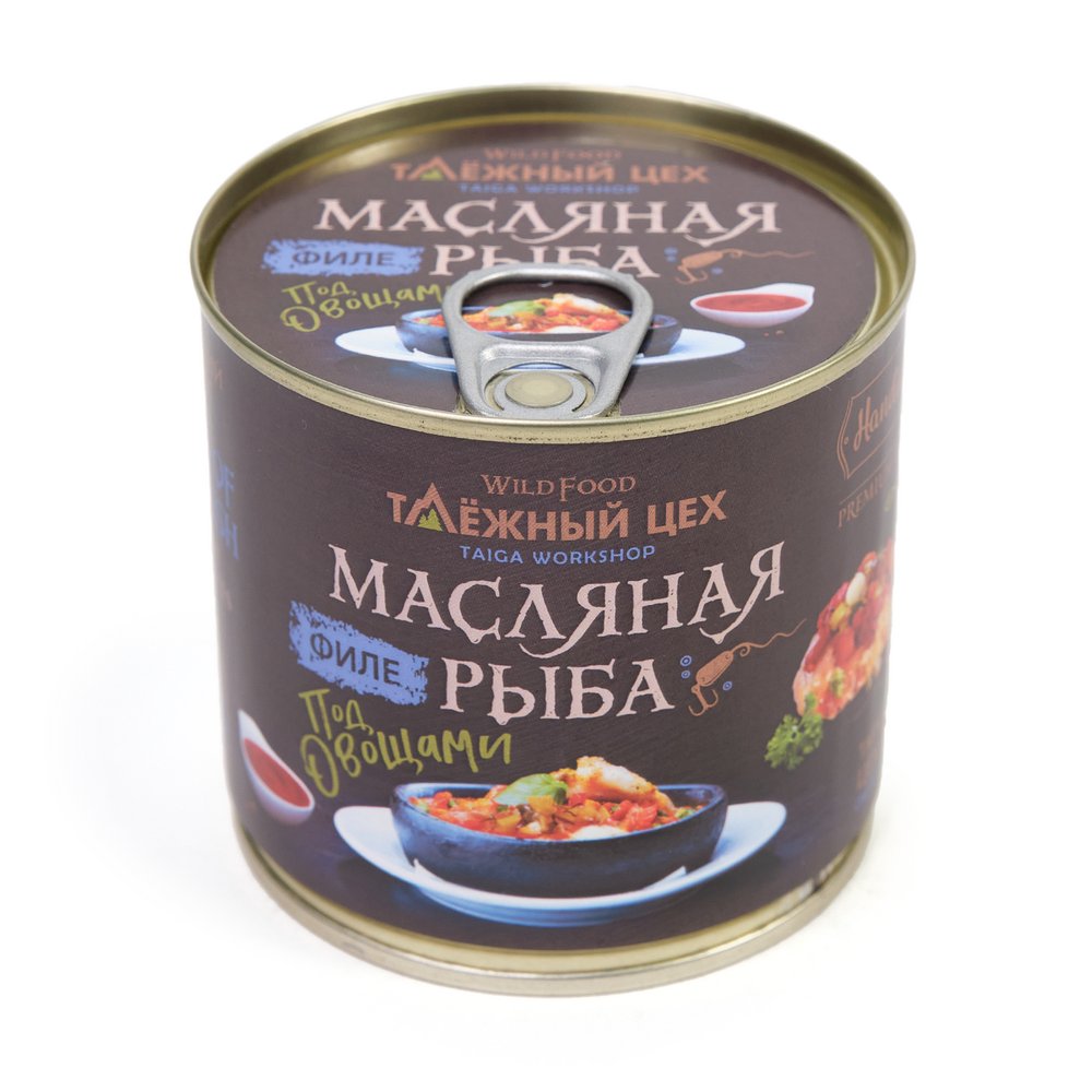 Филе масляной рыбы под овощами 250г. ж/б