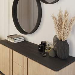 Зеркало круглое Иконс 70 (белый дуб)