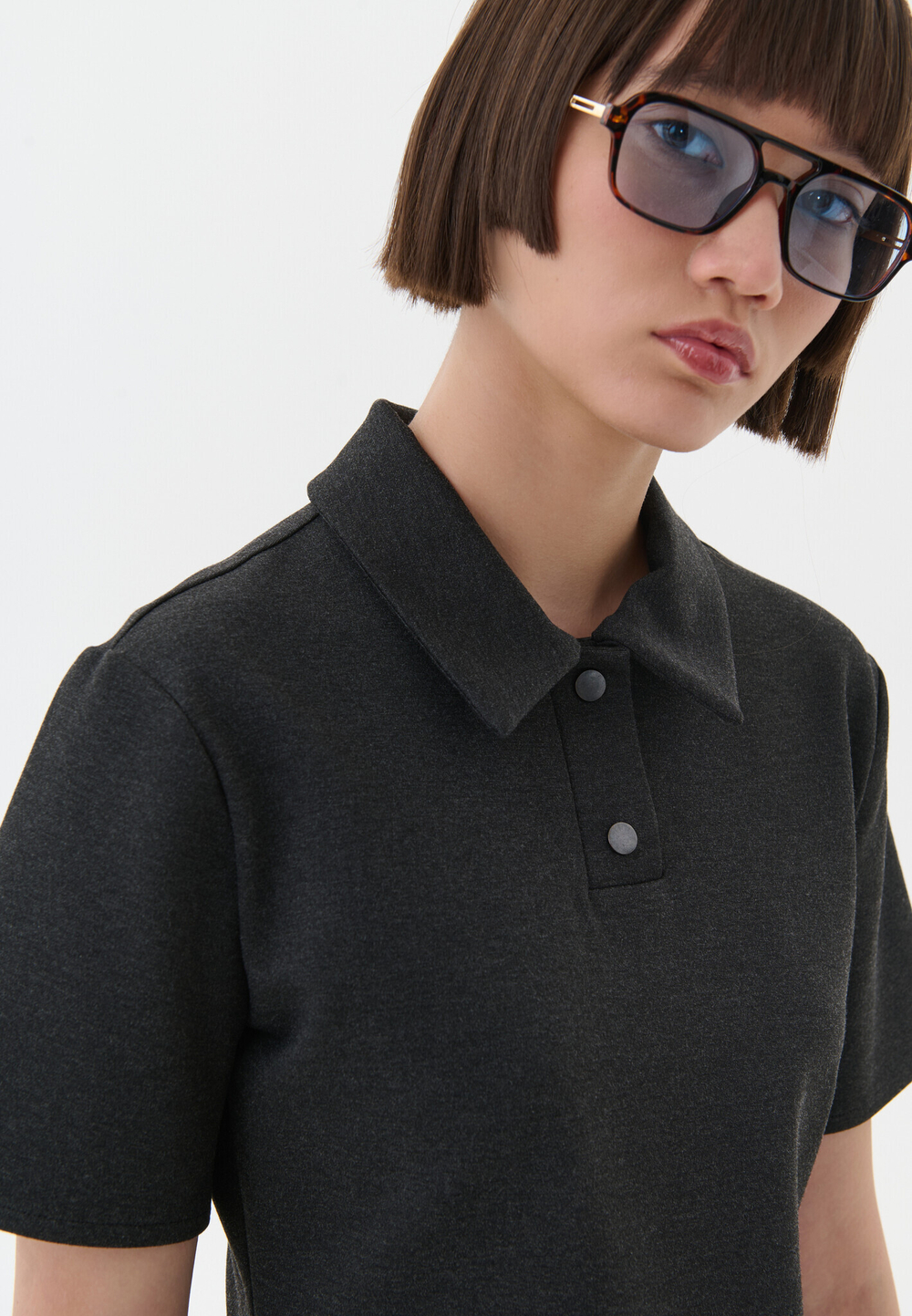 Платье поло с драпировкой