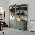 Стеллаж - IKEA BROR, 170х40х190 см, серо-зеленый, БРУР ИКЕА