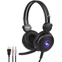 Наушники игровые KUBITE T591 Black, полноразмерные, с микрофоном