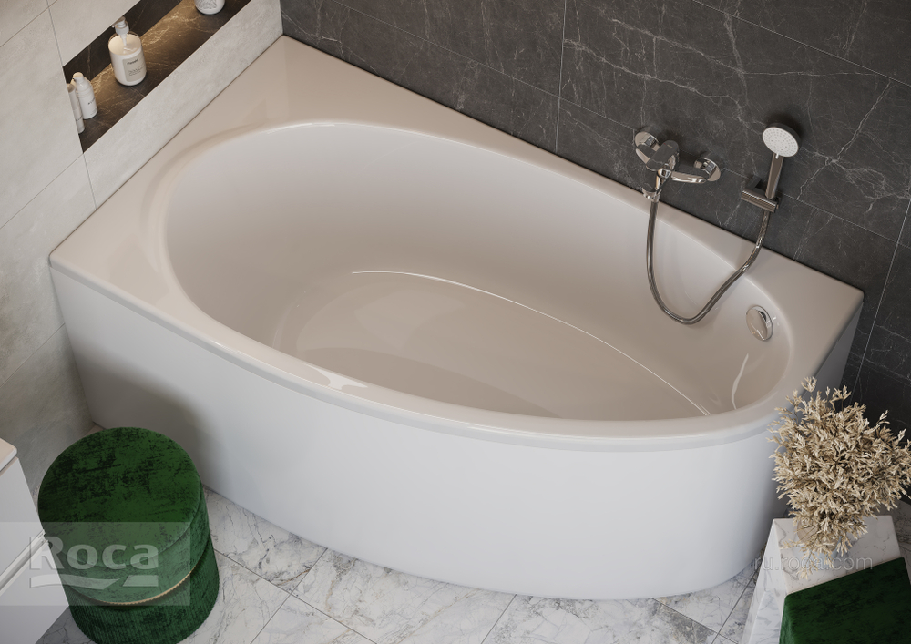 Акриловая ванна Roca Corfu 160x90 асимметричная левая белая 248573000