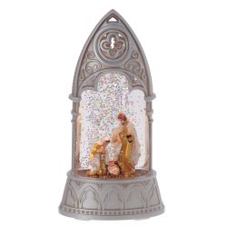 GAEM Фигурка декор в стекл шаре "Рождество" (подсвет, AAAх2 н/п) L8 W4 H16 см