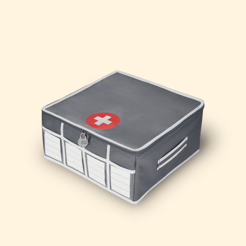 Аптечка домашняя 34х34х16 (серая)