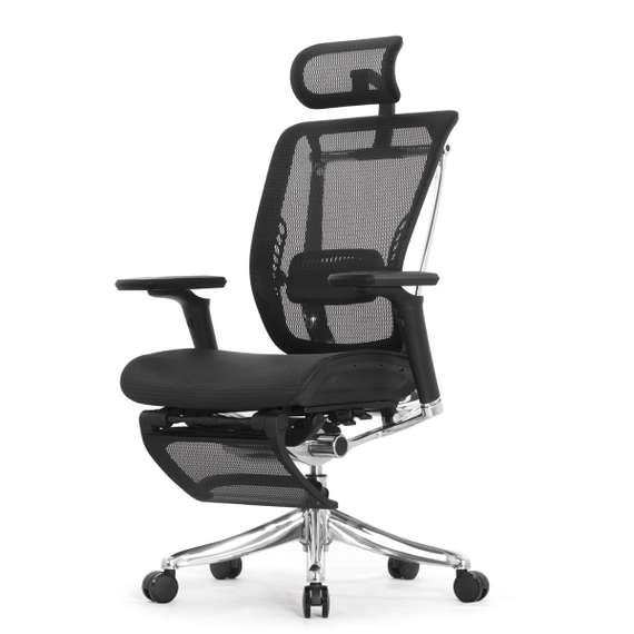 Кресло EXPERT 2 SPRING RSPM 01 (сидение MAX с поднож, подлокотн 6D(360), сетка чёрн/каркас чёрн)