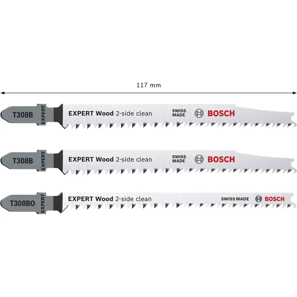Набор пилок для лобзика T308B/ T308BO 2-side clean Wood Expert BOSCH 2608900559