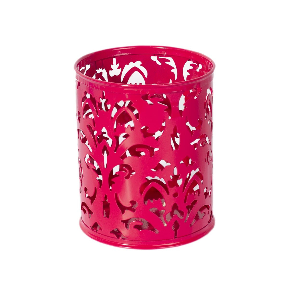 Подставка-стакан для канцтоваров Alingar, металлическая, круглая, узор "Зима", ассорти