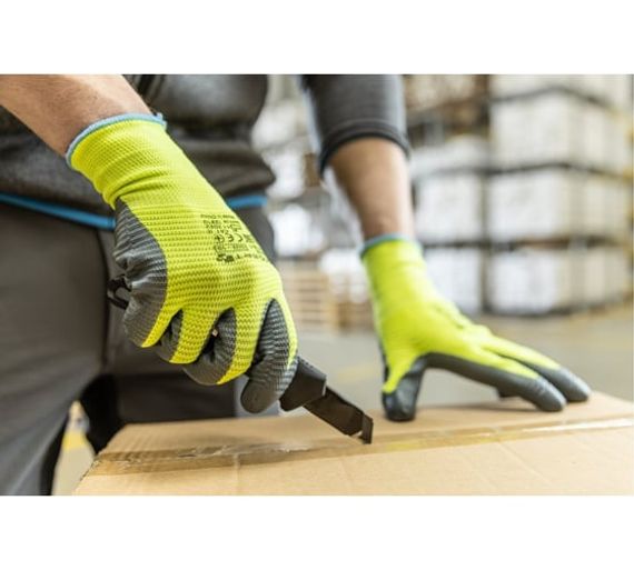 Перчатки рабочие с нитриловым покрытием гофрированные VECHTE Högert (12 пар), арт. HT5K761