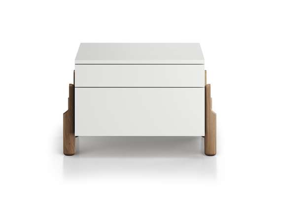 Тумба прикроватная Basic 2 ящика ширина 60 см (белый)