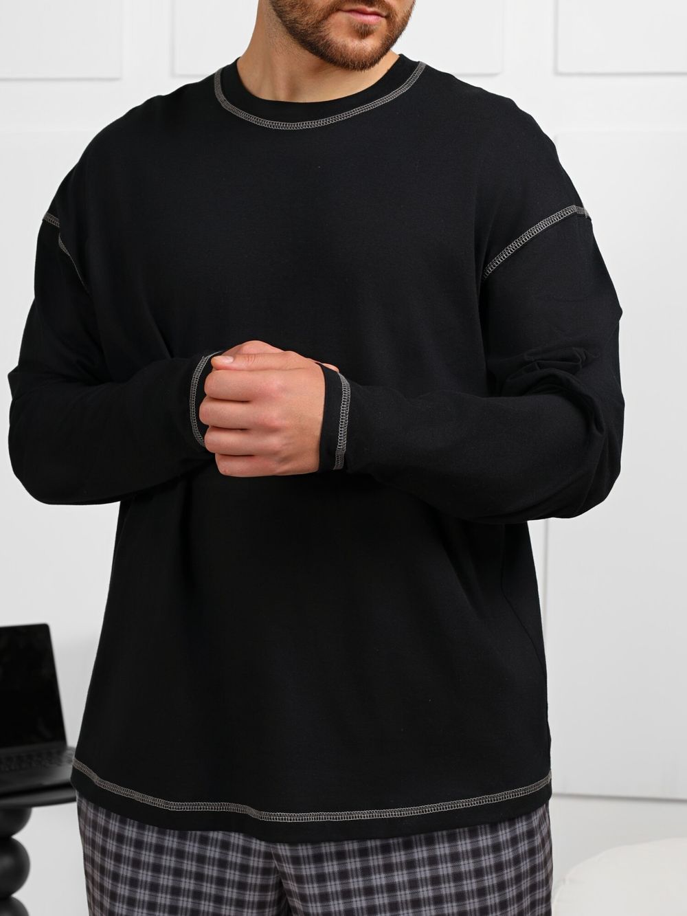 Джемпер мужской Генри-3 Виотекс ЧЁРНЫЙ