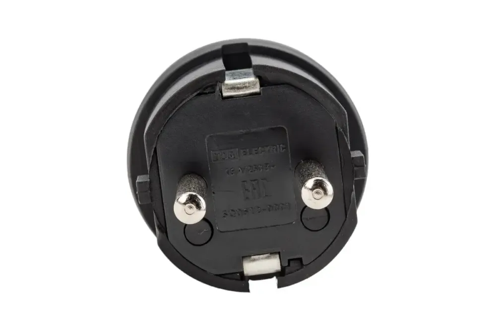 TDM Вилка прямая каучуковая 2Р+РЕ 16А 250В IP44 SQ0612-0001