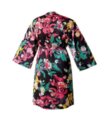 Халат Clarisa с растительным принтом (Размер: XXL) (Цвет: черный)