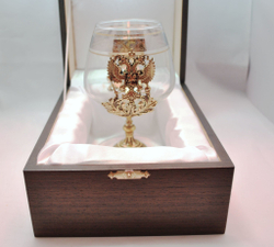 Бокал для коньяка "Россия" в футляре VIP