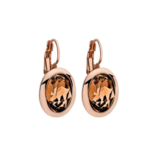 Серьги Qudo Tivola Light Smoked Topaz 303065 BR/RG