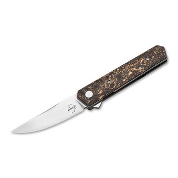 Складной нож Boker 01BO196 Kwaiken Compact Flipper Marble Carbon Copper c клинком из стали Böhler M390 Microclean®, рукоять титан / карбон