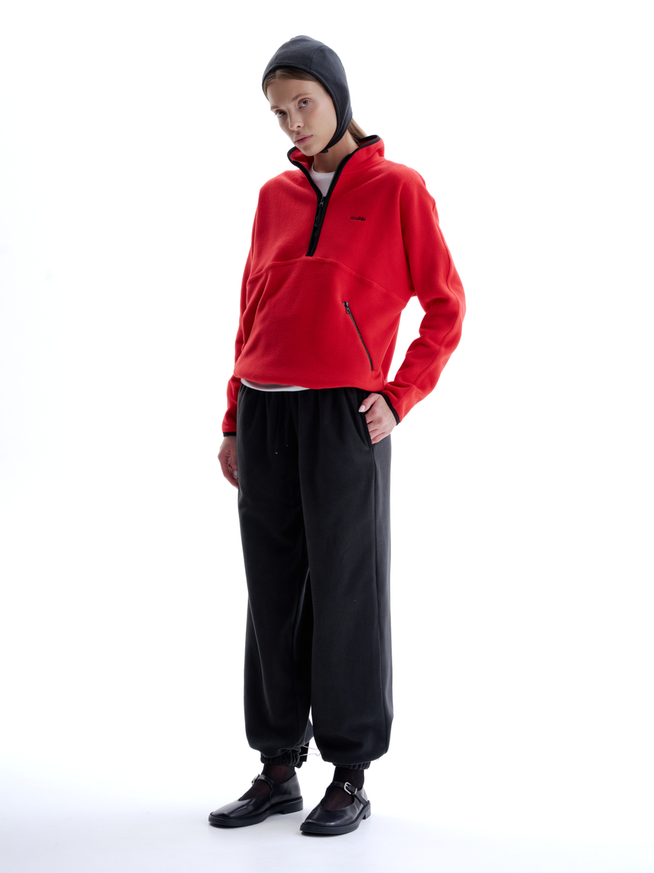 Брюки из флиса черные