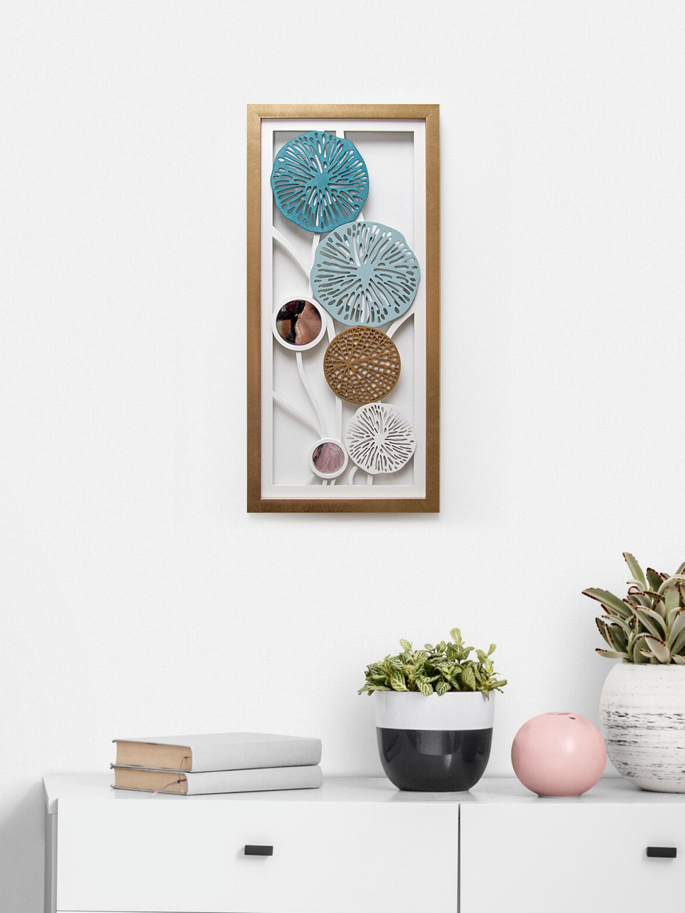 Панно на стену для интерьера "Абстракция" 27*57 см