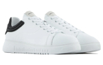 EMPORIO ARMANI Armani lace-up fashion sneakers men's white and black