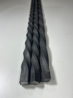 Кованый элемент торсион 1000мм витой квадрат полнотелый 20х20мм