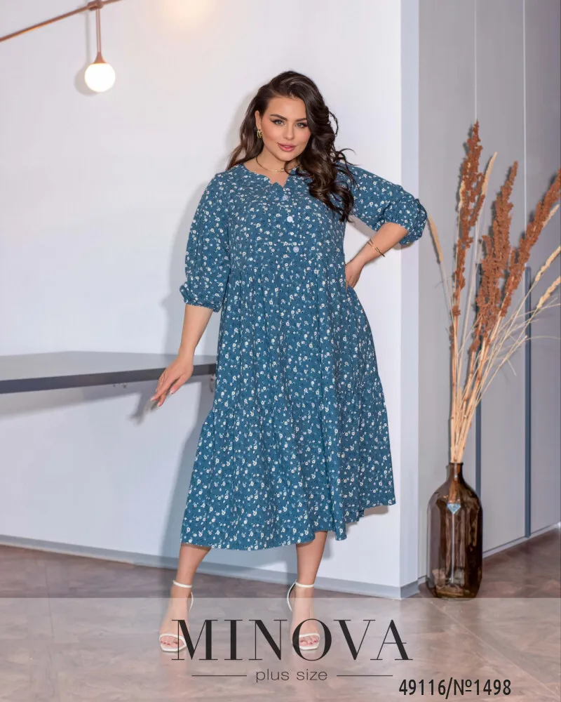 Платье 1498-джинс Minova