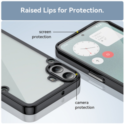 Усиленный чехол для Nothing CMF Phone 1, увеличенные защитные свойства, мягкий отклик кнопок, боковые рамки черного цвета