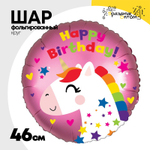 Шар Фольгированный Единорог сатин (Розовый)