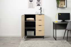 Комод Марвэл 16.234.01, Темно-серый, Сатин, Плэйн