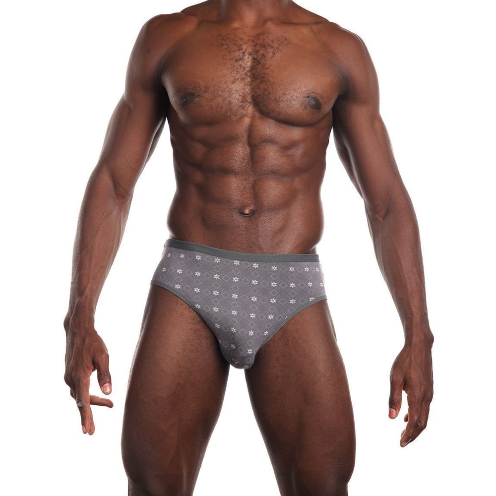 Мужские трусы-слипы из мягкого бамбукового трикотажного полотна (Размер: M) (Цвет: серый)