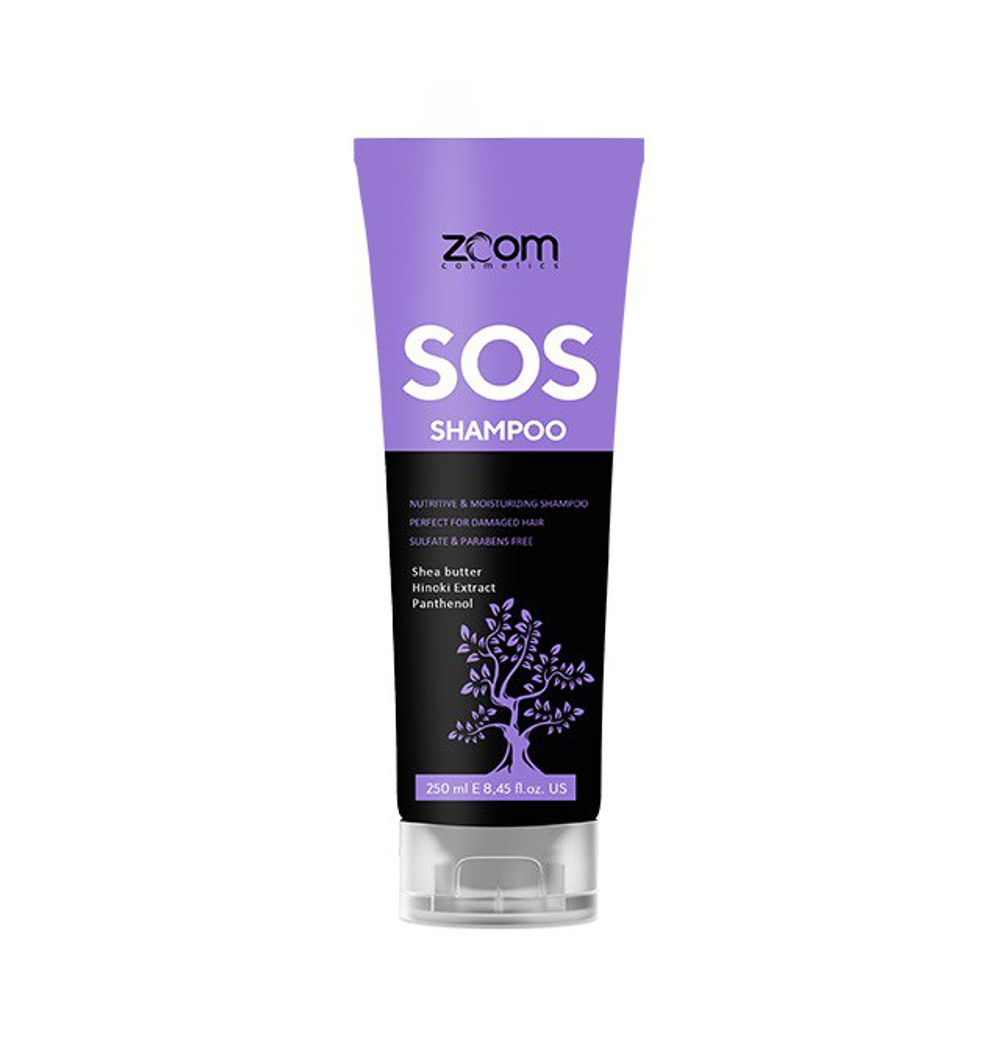 ZOOM Дом. Уход SOS Shampoo Шампунь бессульфатный