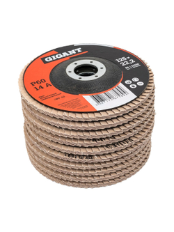 Круг лепестковый торцевой 10 шт 125x22,2 Gigant GRF-60-10