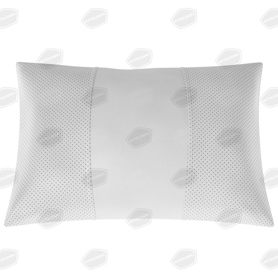 Автомобильная подушка под шею или поясницу из экокожи (прямоугольная на резинке)