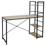 Стол на металлокаркасе BRABIX "LOFT CD-005",1200х520х1200 мм, 3 полки, цвет дуб натуральный, 641223