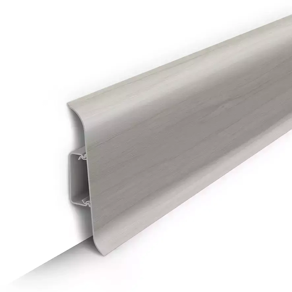 Плинтус ПВХ Идеал Классик 268 Клен серый 2200х85х22 мм