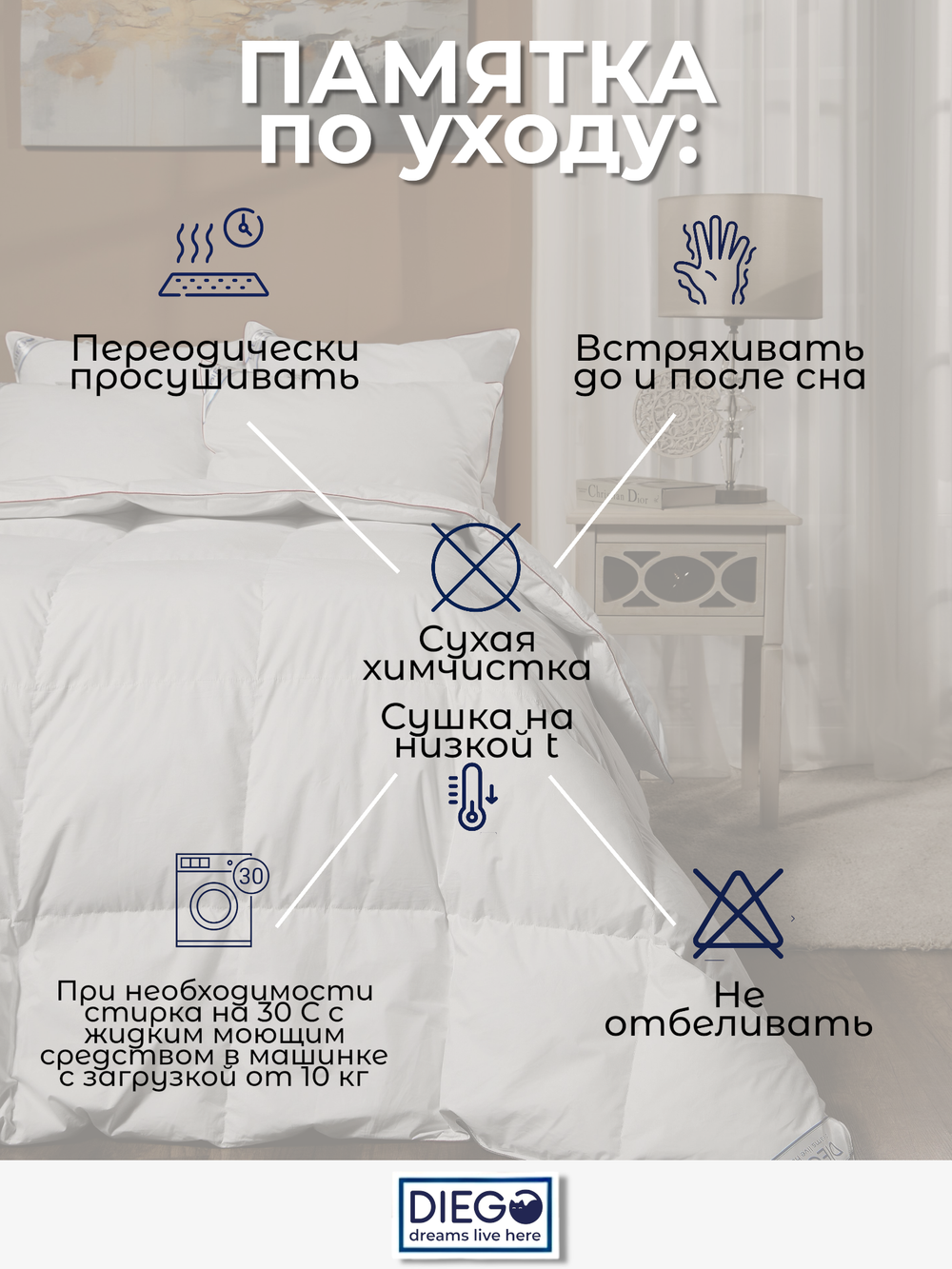 Одеяло Прованс двуспальное 172х200 Белое