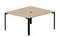 Составной стол на 2 рабочих места 138х156,6х75см (2 эргономичных выреза)