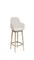 Полубарный стул Konna 65 см бежевый с ножками из светлого ясеня