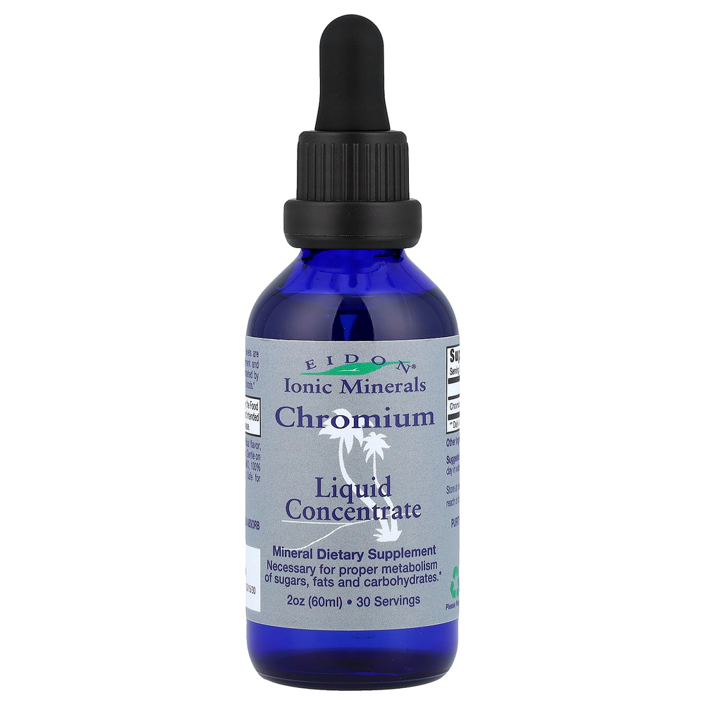 Eidon Ionic Minerals, жидкий концентрат хрома, 60 мл (2 унции)