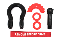 Шакл буксировочный 20 мм 3/4" с полиуретановой вставкой усиленный (5 тонн, черный)